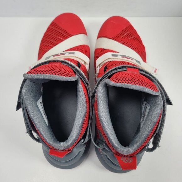 Nike Lebron Soldier IX 2015 Mens Ohio State Red Gray Shoes 749490-601 US Size 11 - Picture 6 of 10